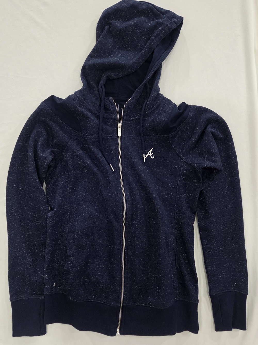 Antigua Women's Medium Sparkle Navy Zip Up Hoodie